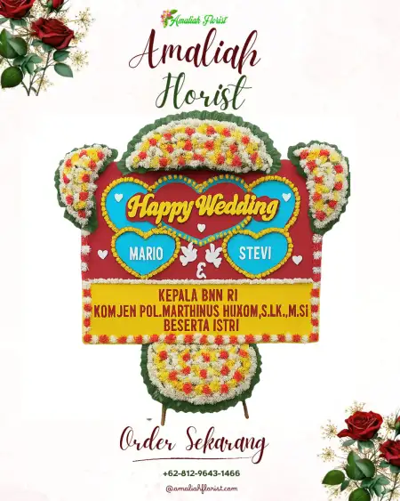 Papan Bunga Pernikahan Citali